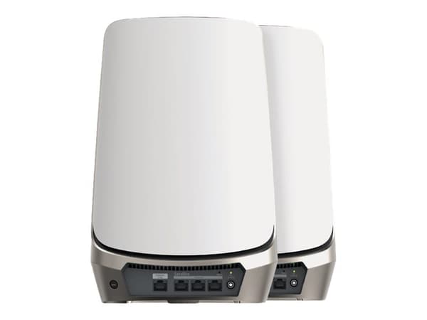 NETGEAR Orbi RBKE963 - Wi-Fi-system - (ruter, 2 utvidere) - inntil 6500 kvadratfot - maske 10GbE, 2.5GbE - Wi-Fi 6E - Multibånd