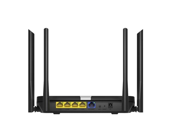 Cudy X6, Wi-Fi 6 (802.11ax), Dobbelbånd (2.4 GHz / 5 GHz), Ethernet/bredbåndsforbindelse, Sort, Frittstående router