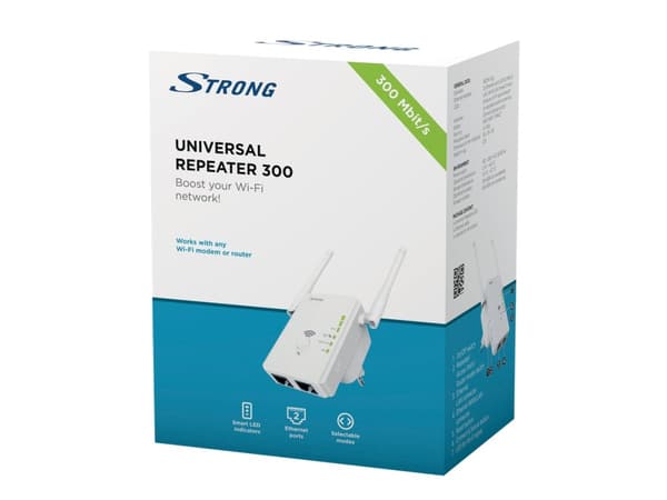 Strong Universal Repeater 300 - V2 - rekkeviddeutvider for Wi-Fi - Wi-Fi - 2.4 GHz