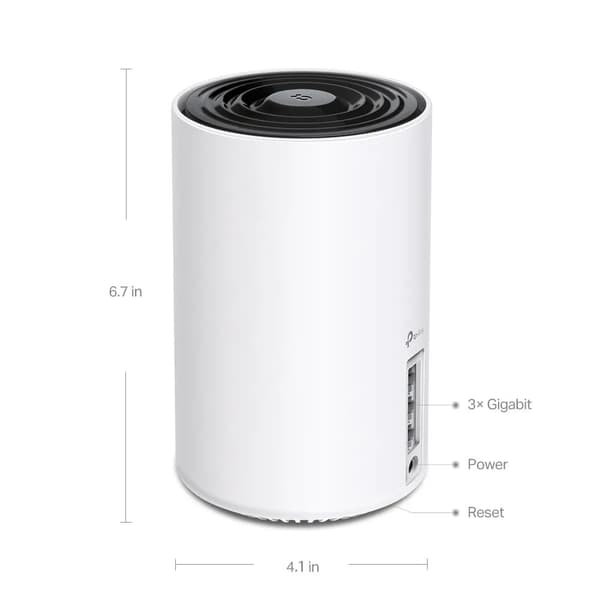 TP-Link | Deco XE75 V1 - Wi-Fi-system (2 rutere) - op til 5500 sq.ft - mesh - GigE - Wi-Fi 6E - Tri-Band