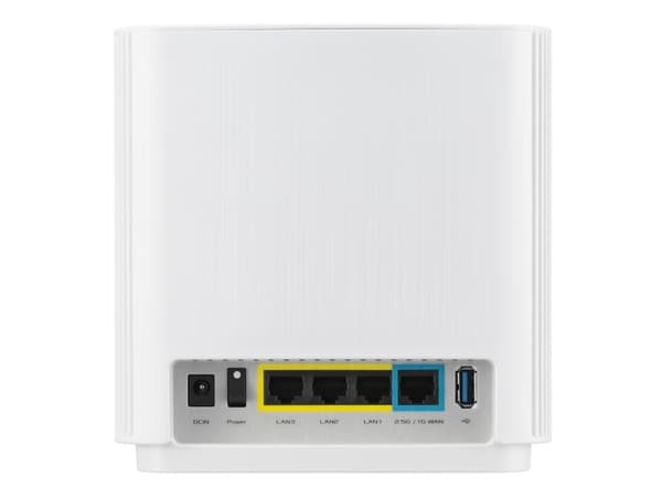 ASUS ZenWiFi XT9 - Wi-Fi-system - (2 rutere) - inntil 5700 kvadratfot - maske 1GbE, 2.5GbE - Wi-Fi 6 - Trippelbånd