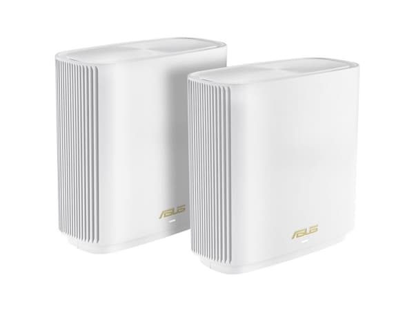 ASUS ZenWiFi XT9 - Wi-Fi-system - (2 rutere) - inntil 5700 kvadratfot - maske 1GbE, 2.5GbE - Wi-Fi 6 - Trippelbånd