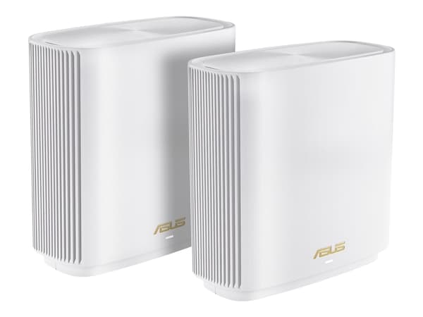 ASUS ZenWiFi XT9 - Wi-Fi-system - (2 rutere) - inntil 5700 kvadratfot - maske 1GbE, 2.5GbE - Wi-Fi 6 - Trippelbånd