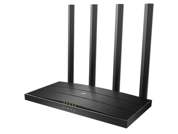TP-Link Archer C6 V3.20 - Trådløs ruter - 4-portssvitsj - GigE - Wi-Fi 5 - Dobbeltbånd
