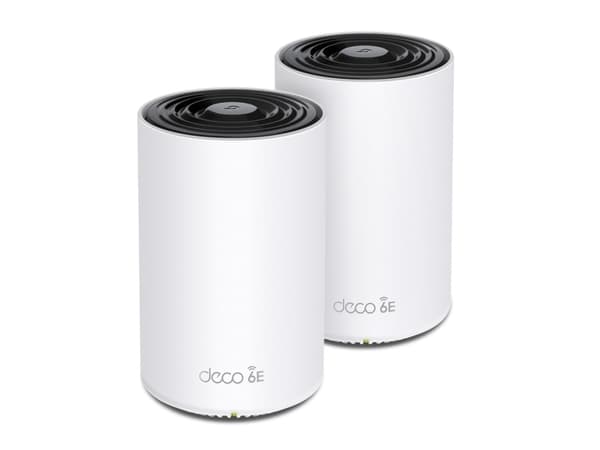 TP-Link | Deco XE75 Pro - Wi-Fi-system (2 rutere) - op til 5500 sq.ft - mesh - GigE - Wi-Fi 6E - Tri-Band