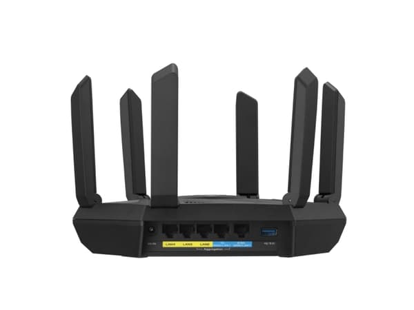 ASUS RT-AXE7800 - Trådløs ruter 4-portssvitsj - 1GbE, 2.5GbE - WAN-porter: 2 - Wi-Fi 6E - Multibånd