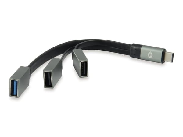 Conceptronic HUBBIES USB 3.1 Type-C til 1-ports USB 3.0 + 2-ports USB 2.0 kabelhub - grå - USB 3.1 (3.1 Gen 2) Type-C - USB 2.0,USB 3.0 (3.1 Gen 1) Ty