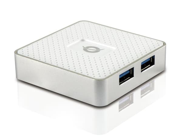 Conceptronic HUBBIES03W - Hub - 4 x SuperSpeed USB3.0 - Desktop (HUBBIES03W)