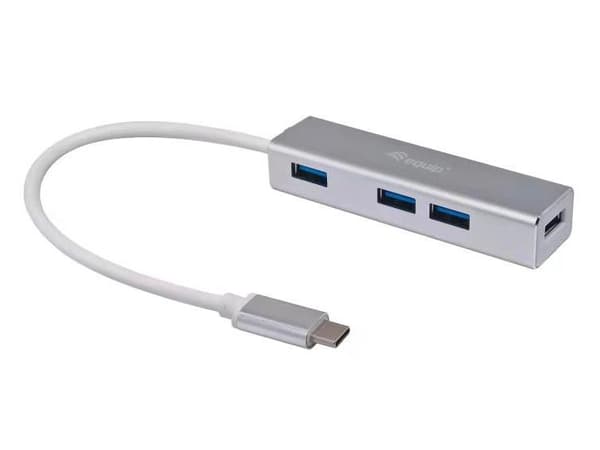 Udstyr 128958 Interface Hub USB 3.2 Gen 1 (3.1 Gen 1) Type-C 5000 Mbit/s Sølv (128958)
