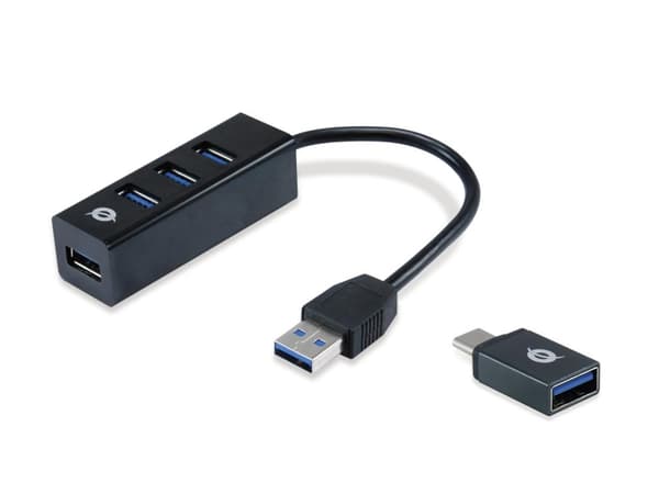 Conceptronic HUBBIES TAIL - Hub - 4x SuperSpeed USB 3.0 - Desktop