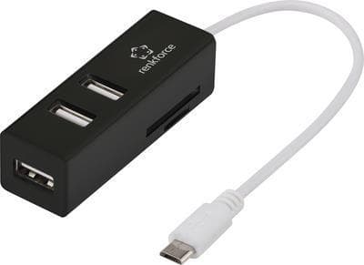 RF-4995192 3-portars USB 2.0-hubb med inbyggd SD-kortläsare OTG-funktion (RF-4995192)