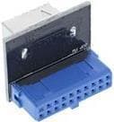 InLine® USB 3.0 til USB 3.1 Frontpanel Key-B Adapter intern (33446F) Flerfarvet