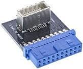 InLine® USB 3.0 til USB 3.1 Frontpanel Key-B Adapter intern (33446C) Flerfarvet
