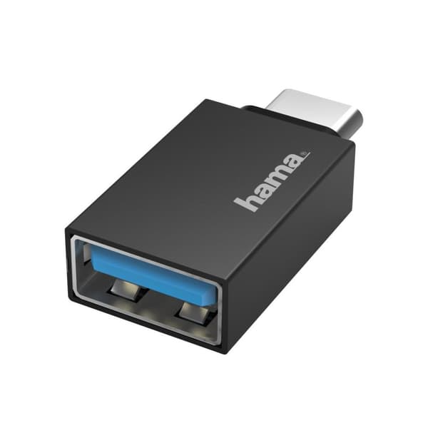 Hama - USB-adapter - USB-C (M) till USB Typ A (W) - USB 3.2 Gen 1 On-The-Go - svart (00200311)