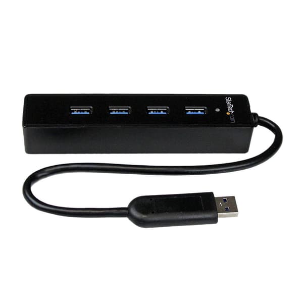 StarTech 4-ports bärbar SuperSpeed USB 3.0 Hub med integrerad kabel
