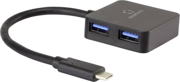 Renkforce 4 portar USB 3.2 Gen 1 hubb Svart