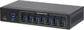 Miniatyrbillede 1 af 6: Renkforce 7 porte USB 3.2 Gen 1 hub Til industrielle applikationer, Til vægmontering Sort