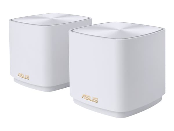 ASUS ZenWiFi XD5 - Wi-Fi-system - (2 rutere) - inntil 3500 kvadratfot - maske 1GbE - Wi-Fi 6 - Dobbeltbånd Hvit