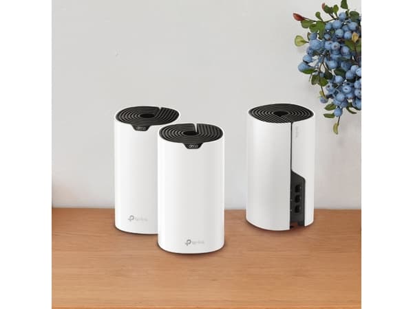 TP-Link DECO S7 (2-Pack), Hvit, Innvendig lys, Mesh ruter, 520 m², Dobbelbånd (2.4 GHz / 5 GHz), Wi-Fi 5 (802.11ac)
