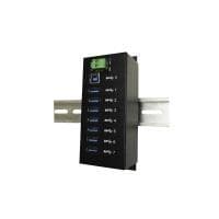 EXSYS GmbH 7 Port USB 3.2 Gen1 Metal HUB med 15KV ESD overspændingsbeskyttelse (Din-Rail) (EX-1187HMVS)