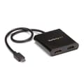 Pikkukuva 1 / 6: StarTech.com USB-C-HDMI-monimonitorisovitin - Thunderbolt 3 -yhteensopiva - 2-porttinen MST-keskitin - Ulkoinen videosovitin - USB-C - HDMI - Musta