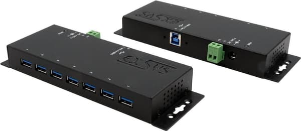 EXSYS EX-1188HMS-3 Interface Hub USB 3.2 Gen 1 (3.1 Gen 1) Typ-B 5000 Mbit/s Svart (EX-1188HMS-3)