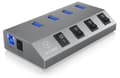 Pikkukuva 1 / 4: IB-Hub1405 4-porttinen USB 3.0 -keskitin + latausasema BC 1.2 tiedonsiirto jopa 5 Gbit/s (60153)