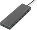 Miniatyrbild 1 av 6: DIGITUS USB-hubb - 7 portar - Super-Speed USB 3.0 - 5 GBit/s - Plug&Play - aluminiumhölje - svart