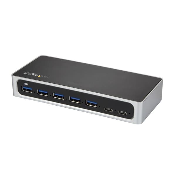 StarTech.com 7 Port USB-C Hub - USB C till 5x USB-A och 2x USB Type-C - USB 3.0 - 7 Port USB Hub - Powered USB Hub - USB Typ C till USB - Hub - 5 x Su