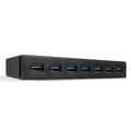 Pikkukuva 1 / 5: Lindy 43228 3.1 & Lataus 7 porttia 3.2 Gen 1 Hub (USB 3.0) Musta