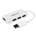 Miniatyrbillede 1 af 6: Bærbar 4 Port Mini USB 3.0 Hub - Hvid