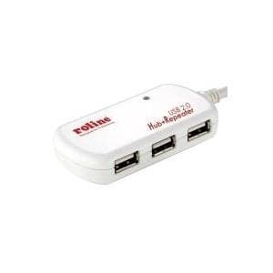ROLINE USB 2.0 4-ports hub med repeater - 12m