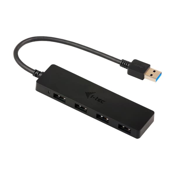 i-tec USB 3.0 Slim Passive HUB 4 port utan nätadapter, för notebook, ultrabook, surfplatta, PC, stöder Win och Mac OS