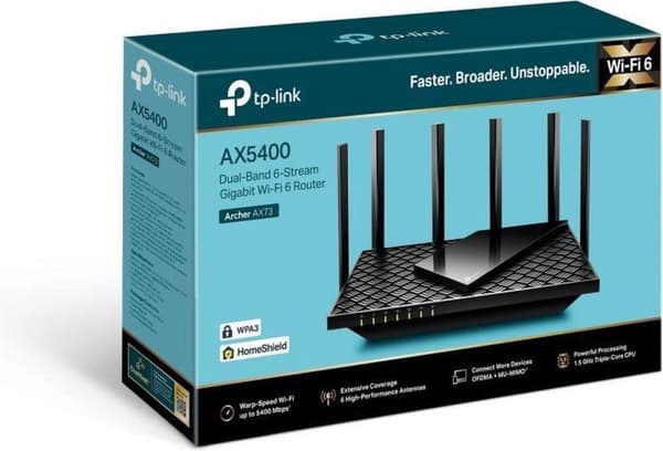 TP-Link Archer AX73 - Trådløs router - AX5400 - Dual-Band - Wifi 6