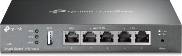 Gigabit VPN-reititin TP-LINK TL-ER605, 5 porttia