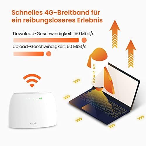 Tenda N300 trådlös router Fast Ethernet Single-band (2,4 GHz) 4G Vit