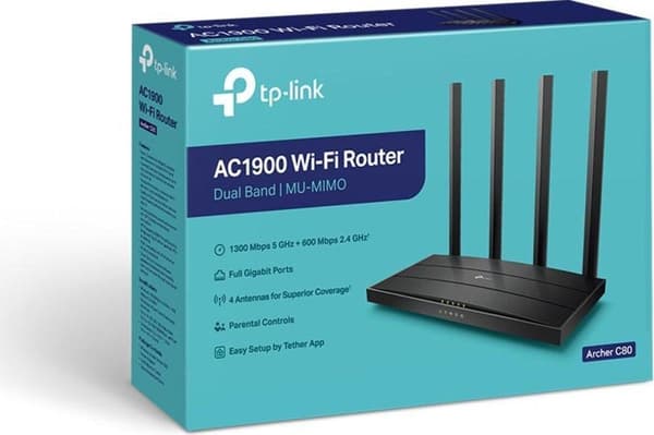 TP-Link AC1900 trådløs MU-MIMO Wi-Fi-router