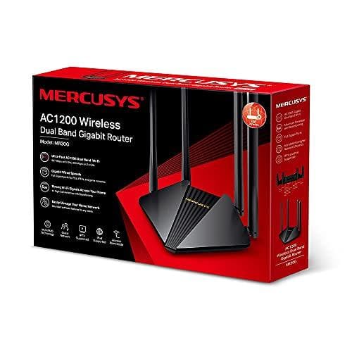 Mercusys MR30G trådløs router Gigabit Ethernet Dual-band (2,4 GHz / 5 GHz) Sort