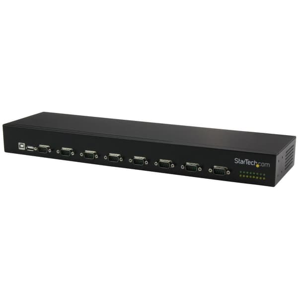 StarTech.com 8-ports USB til seriel adapterhub - USB til RS232 portadapter med Daisy Chain - Rackmonterbar - Seriel adapter - USB 2.0 - RS-232 x 8 - S