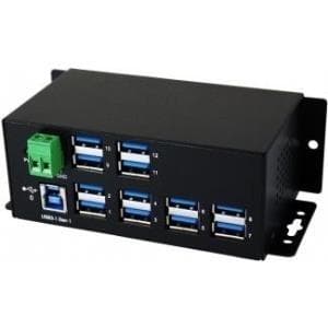 Exsys EX-1112HMS - Hub - 12 x USB 3.1 Gen 1 - DIN-skinne monteres - DC (EX-1112HMS)