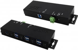 Exsys EX-1517HMVS - Hub - hanterad - 7 x USB 3.2 Gen 1 - DIN-skena monterbar - Likström (EX-1517HMVS)