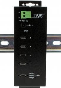 EXSYS EX-1144HMVS Interface Hub USB 3.2 Gen 1 (3.1 Gen 1) Typ-C Svart (EX-1144HMVS)