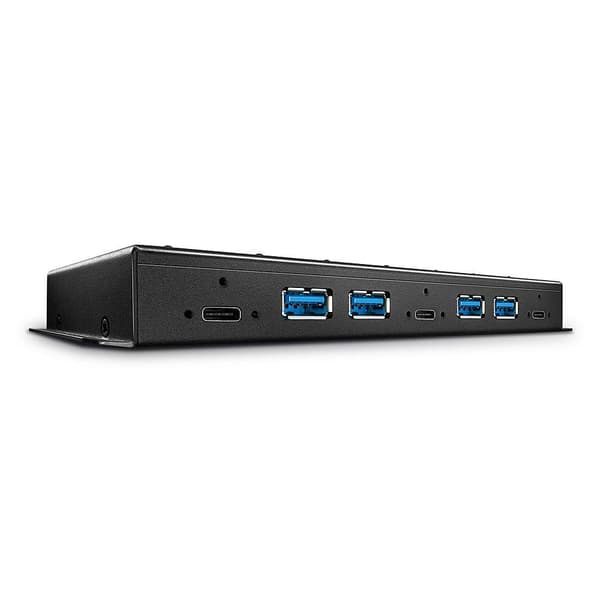 Lindy - Hub - 3 x USB 3.1 Gen 2 + 4 x USB 3.1 - rackmonterbar - DC (43275)