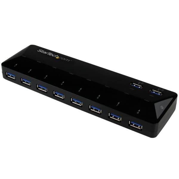 10-portars USB 3.0 Hub med laddnings-/synkroniseringsportar