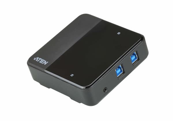 ATEN US3324 2 x 4 USB 3.1 Gen1 Perifer Sharing Switch - USB-switch för perifer delning - 4 x USB 3.1 Gen 1 - Desktop (US3324)