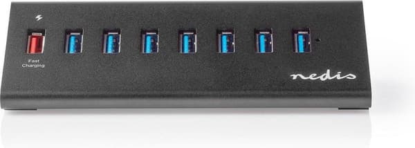 Nedis USB Hub | 8 hamn(ar) | QC3.0 / USB 3.2 Gen1 | Strömförsörjning / USB-driven | 5 Gbps | 8x USB