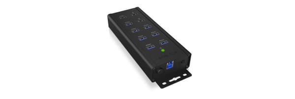 Hub 7-portars IcyBox USB 3.0 IB-HUB1703-QC3 inkl. 3 lådöppningar