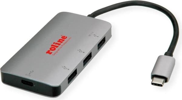 ROLINE 14.02.5038 Interface Hub USB 3.2 Gen 2 (3.1 Gen 2) Type-C 5000 Mbit/s Silver (14.02.5038)