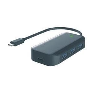 Mcab 4-PORTAR USB 3.1 HUB - TYP C USB 3.1, stöder BC1.2 och Apple-laddning på A-portarna närmast captive-kabeln, stöder 3A på nedströms C-portar, data