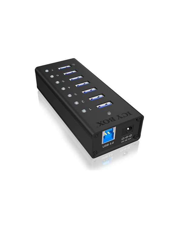 RaidSonic ICY BOX IB-AC618 - Hub - 7 x SuperSpeed USB3.0 - Desktop (70418,IB-AC618)